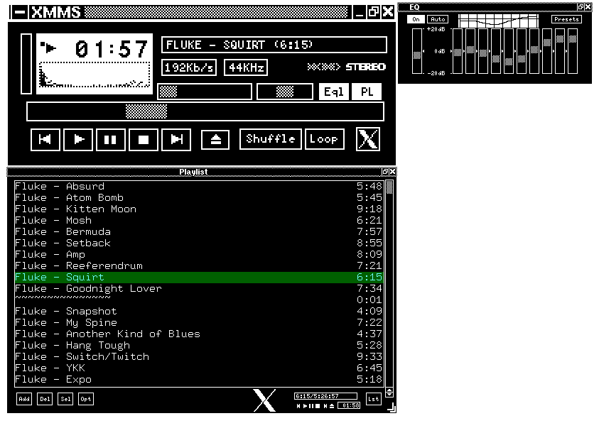 Screenshot of XMMS/Winamp skin 'Old_X-timey'